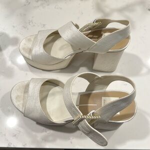 Dolce Vita Cream Platform Sandals